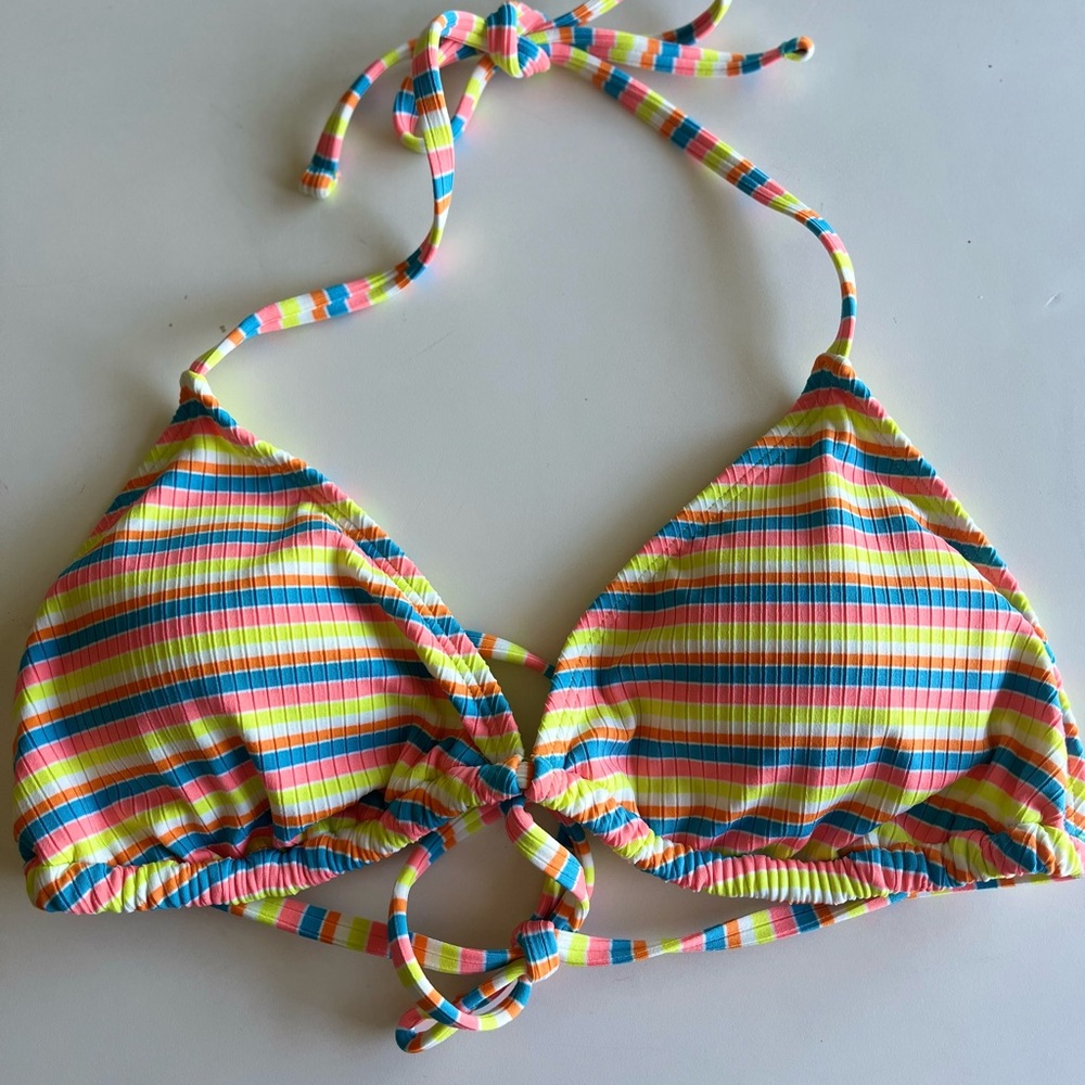 NWT triangle top multi colored striped Wild Fable